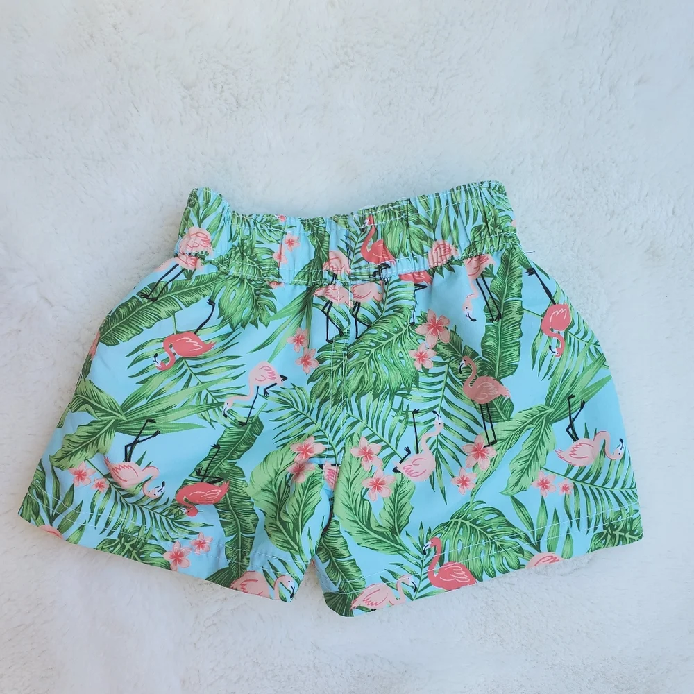 Tropical Flamingo Swim Shorts Size 12m